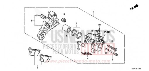ETRIER DE FREIN ARRIERE (CBR600F) CBR600FB de 2011